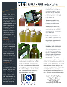 SUPRA + PLUS Industrial Inkjet Date Coder