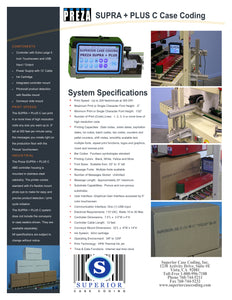 SUPRA + PLUS C Case and Carton Coding